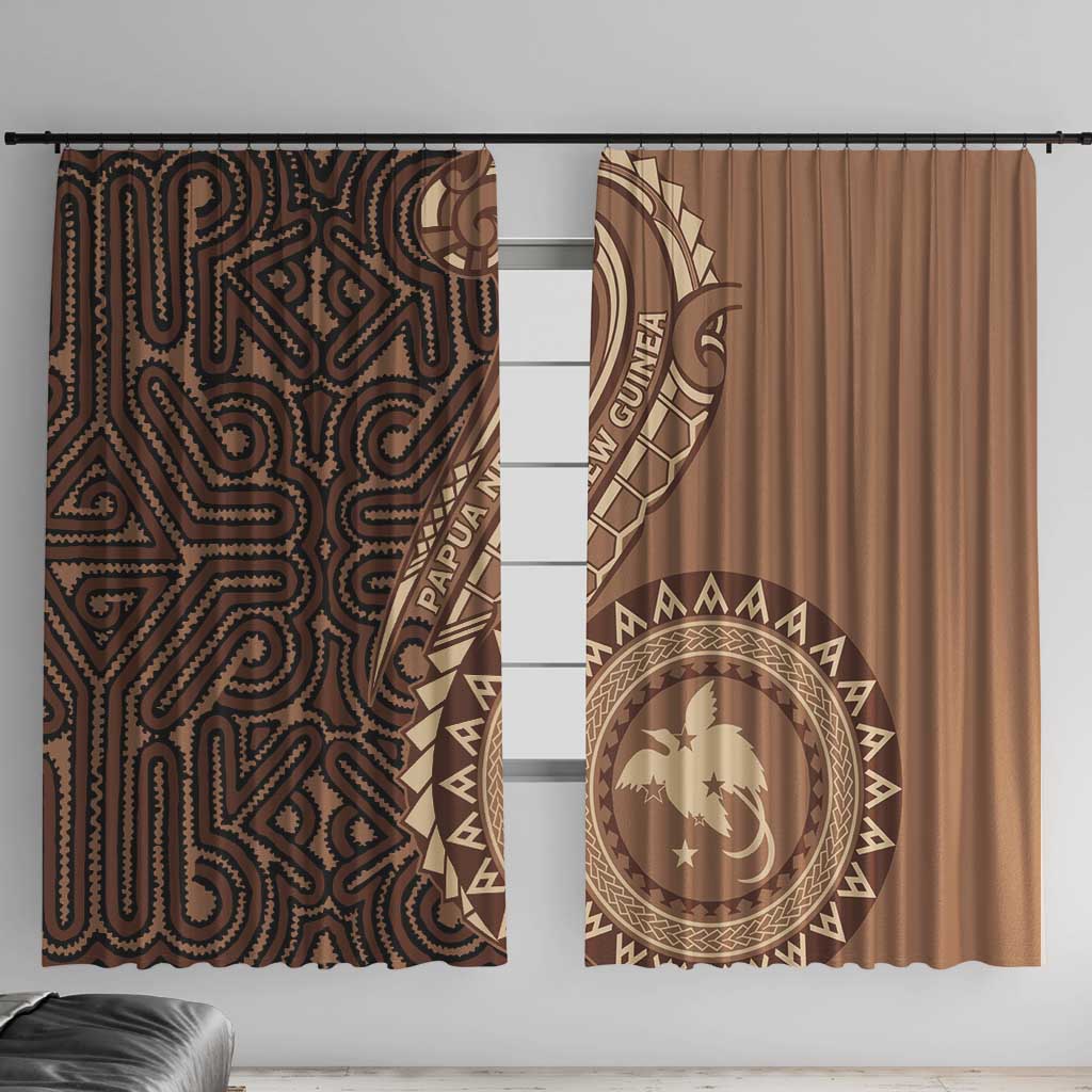 Papua New Guinea Oro Tapa Motif Window Curtain Classic