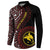 Papua New Guinea Oro Tapa Motif Button Sweatshirt Special