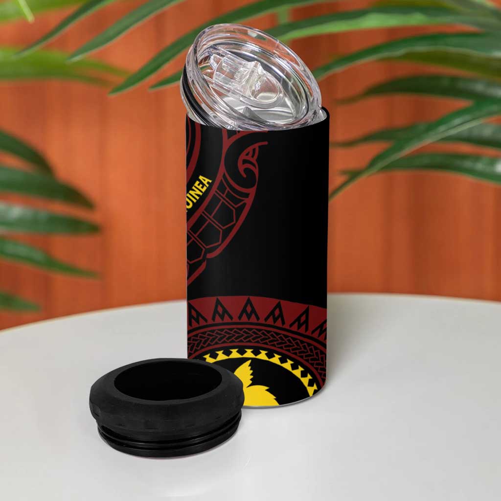 Papua New Guinea Oro Tapa Motif 4 in 1 Can Cooler Tumbler Special