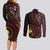 Papua New Guinea Oro Tapa Motif Couples Matching Long Sleeve Bodycon Dress and Long Sleeve Button Shirt Special