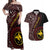 Papua New Guinea Oro Tapa Motif Couples Matching Off Shoulder Maxi Dress and Hawaiian Shirt Special