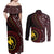 Papua New Guinea Oro Tapa Motif Couples Matching Off Shoulder Maxi Dress and Long Sleeve Button Shirt Special