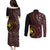 Papua New Guinea Oro Tapa Motif Couples Matching Puletasi and Long Sleeve Button Shirt Special