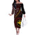 Papua New Guinea Oro Tapa Motif Family Matching Off The Shoulder Long Sleeve Dress and Hawaiian Shirt Special