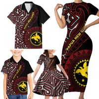 Papua New Guinea Oro Tapa Motif Family Matching Short Sleeve Bodycon Dress and Hawaiian Shirt Special