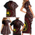 Papua New Guinea Oro Tapa Motif Family Matching Short Sleeve Bodycon Dress and Hawaiian Shirt Special