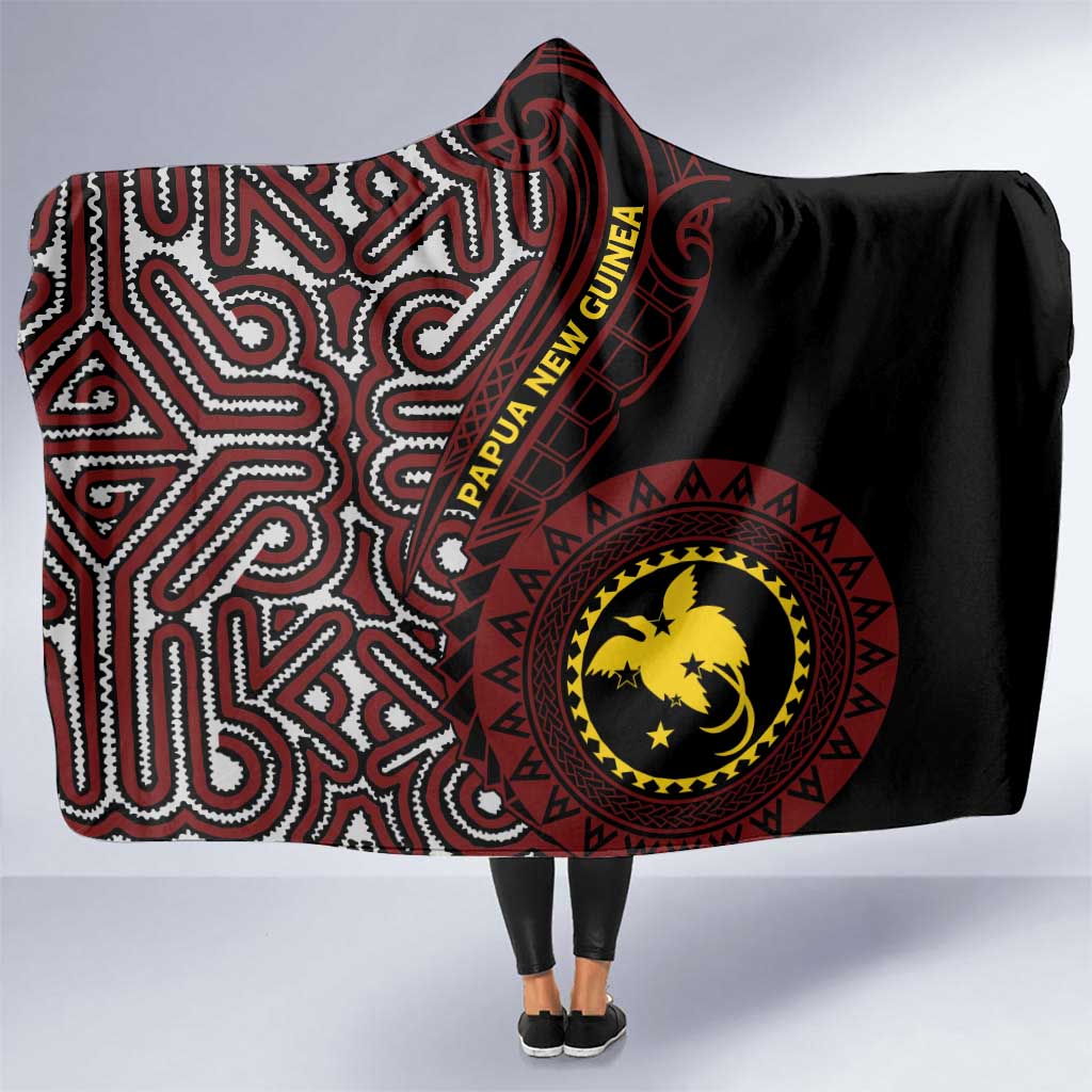 Papua New Guinea Oro Tapa Motif Hooded Blanket Special