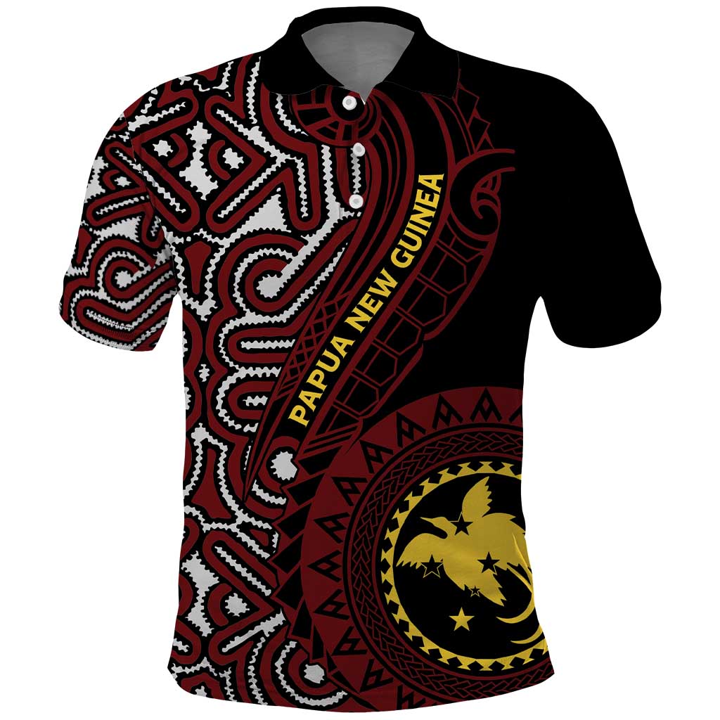 Papua New Guinea Oro Tapa Motif Polo Shirt Special