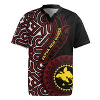 Papua New Guinea Oro Tapa Motif Rugby Jersey Special LT7 Black - Polynesian Pride