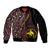 Papua New Guinea Oro Tapa Motif Sleeve Zip Bomber Jacket Special