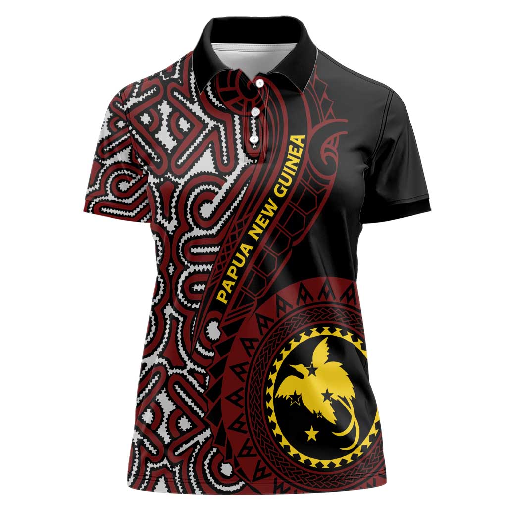 Papua New Guinea Oro Tapa Motif Women Polo Shirt Special