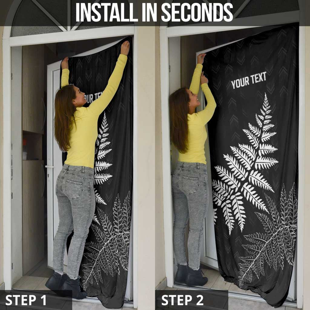 New Zealand Lawn Bowls Personalized Door Cover Wrap-Around Silver Fern - Polynesian Pride