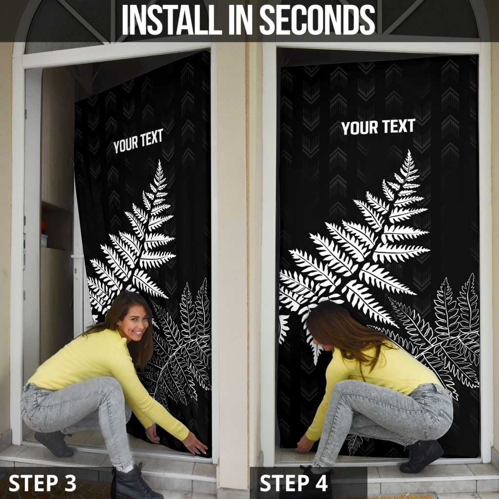 New Zealand Lawn Bowls Personalized Door Cover Wrap-Around Silver Fern - Polynesian Pride