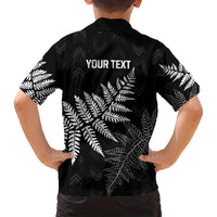 New Zealand Lawn Bowls Personalized Family Matching Off Shoulder Short Dress and Hawaiian Shirt Wrap-Around Silver Fern - Polynesian Pride