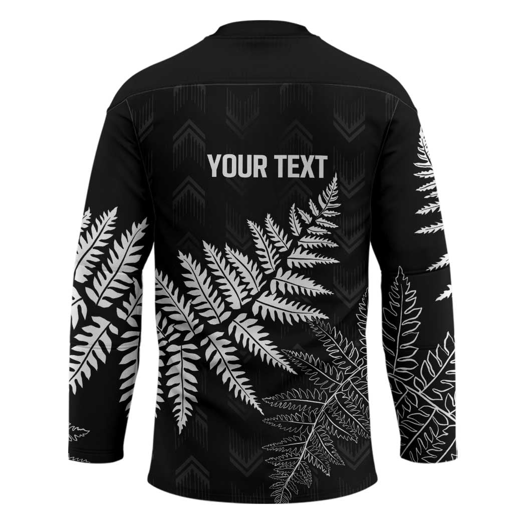 New Zealand Lawn Bowls Personalized Hockey Jersey Wrap-Around Silver Fern - Polynesian Pride