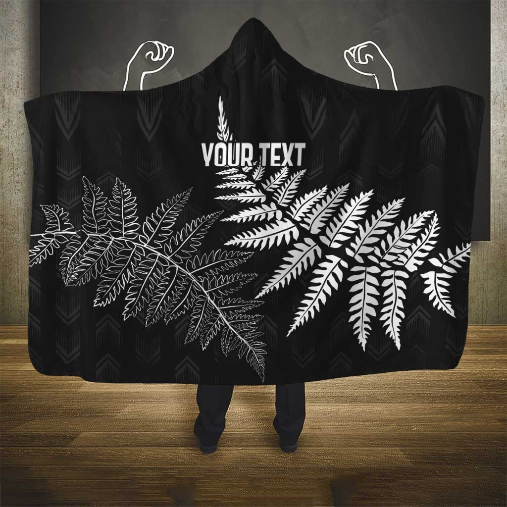 New Zealand Lawn Bowls Personalized Hooded Blanket Wrap-Around Silver Fern - Polynesian Pride