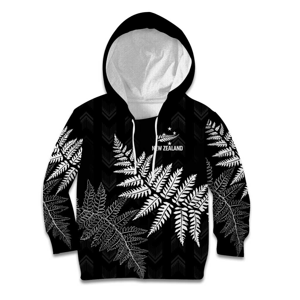New Zealand Lawn Bowls Personalized Kid Hoodie Wrap-Around Silver Fern - Polynesian Pride