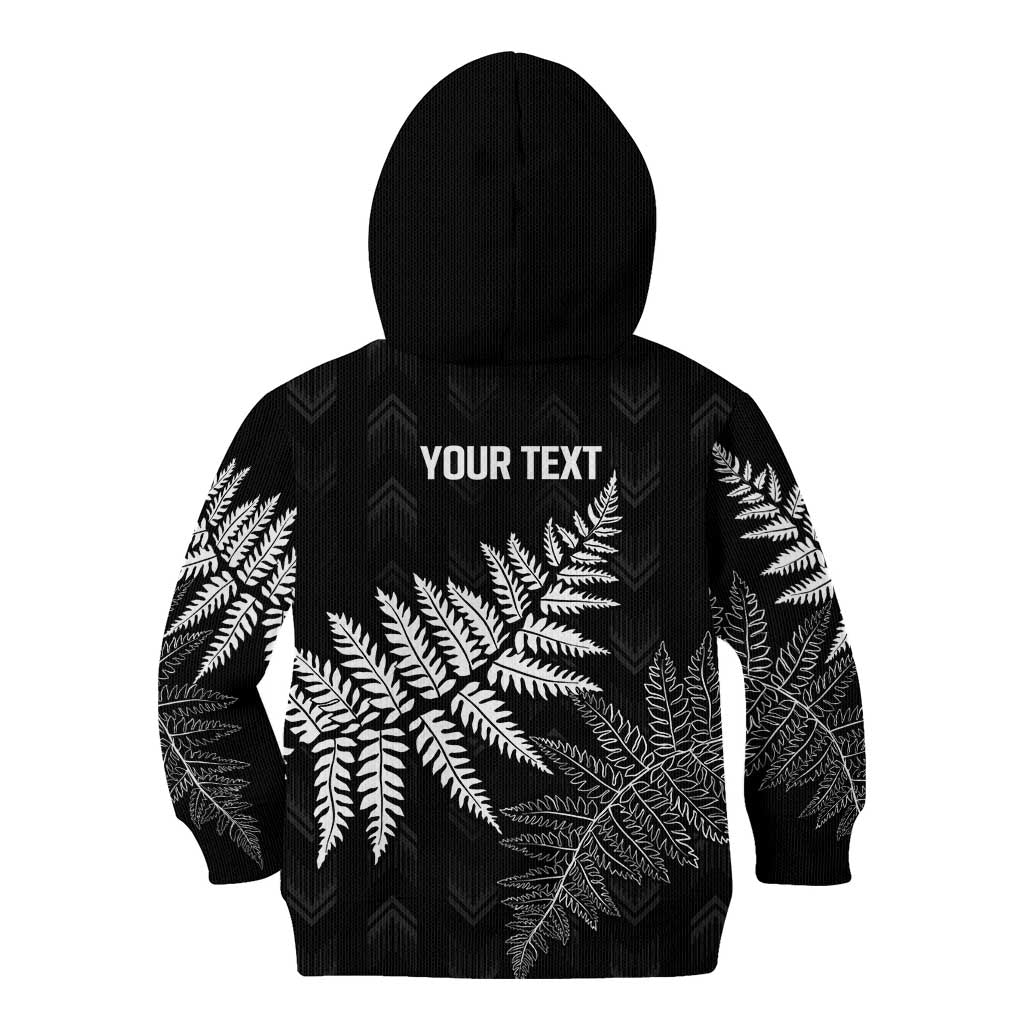 New Zealand Lawn Bowls Personalized Kid Hoodie Wrap-Around Silver Fern - Polynesian Pride