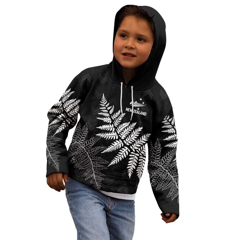 New Zealand Lawn Bowls Personalized Kid Hoodie Wrap-Around Silver Fern - Polynesian Pride