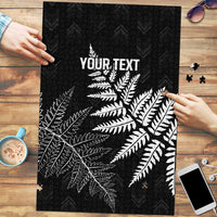 New Zealand Lawn Bowls Personalized Puzzle Wrap-Around Silver Fern - Polynesian Pride