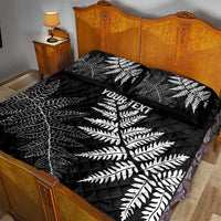 New Zealand Lawn Bowls Personalized Quilt Bed Set Wrap-Around Silver Fern - Polynesian Pride