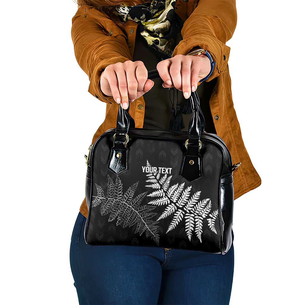 New Zealand Lawn Bowls Personalized Shoulder Handbag Wrap-Around Silver Fern - Polynesian Pride