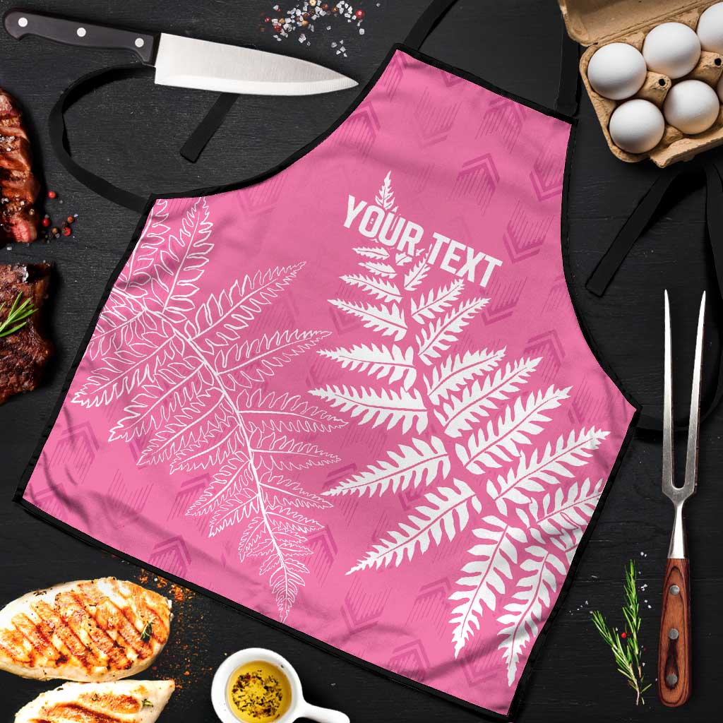 New Zealand Lawn Bowls Breast Cancer Personalized Apron Wrap-Around Silver Fern - Polynesian Pride