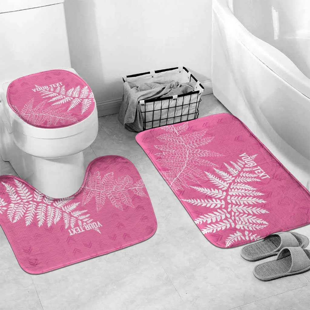 New Zealand Lawn Bowls Breast Cancer Personalized Bathroom Set Wrap-Around Silver Fern - Polynesian Pride