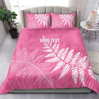 New Zealand Lawn Bowls Breast Cancer Personalized Bedding Set Wrap-Around Silver Fern - Polynesian Pride