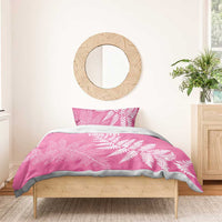 New Zealand Lawn Bowls Breast Cancer Personalized Bedding Set Wrap-Around Silver Fern - Polynesian Pride