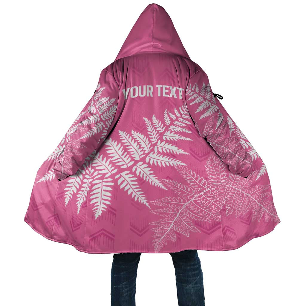 New Zealand Lawn Bowls Breast Cancer Personalized Cloak Wrap-Around Silver Fern - Polynesian Pride