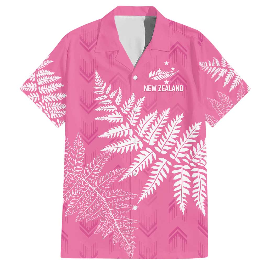New Zealand Lawn Bowls Breast Cancer Personalized Family Matching Short Sleeve Bodycon Dress and Hawaiian Shirt Wrap-Around Silver Fern - Polynesian Pride