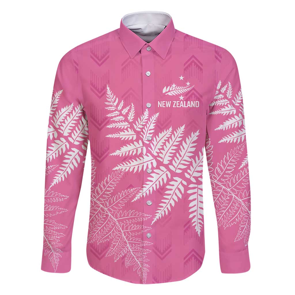 New Zealand Lawn Bowls Breast Cancer Personalized Family Matching Short Sleeve Bodycon Dress and Hawaiian Shirt Wrap-Around Silver Fern - Polynesian Pride