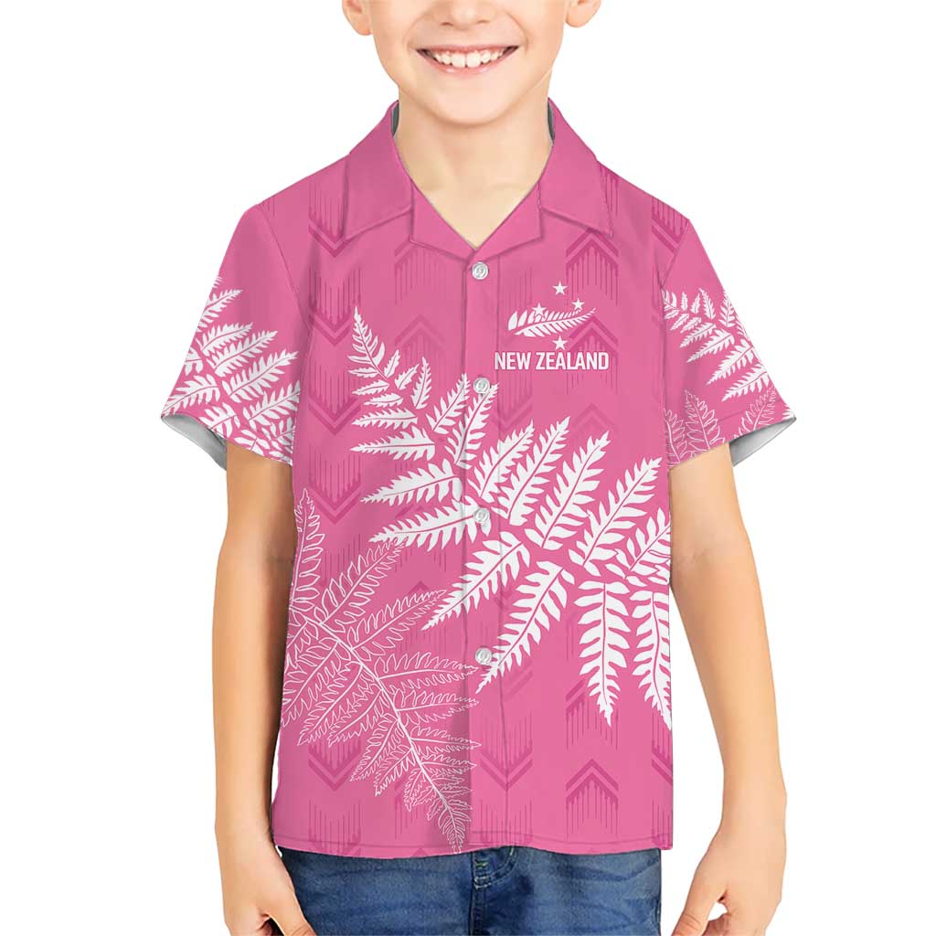 New Zealand Lawn Bowls Breast Cancer Personalized Hawaiian Shirt Wrap-Around Silver Fern - Polynesian Pride