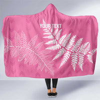 New Zealand Lawn Bowls Breast Cancer Personalized Hooded Blanket Wrap-Around Silver Fern - Polynesian Pride