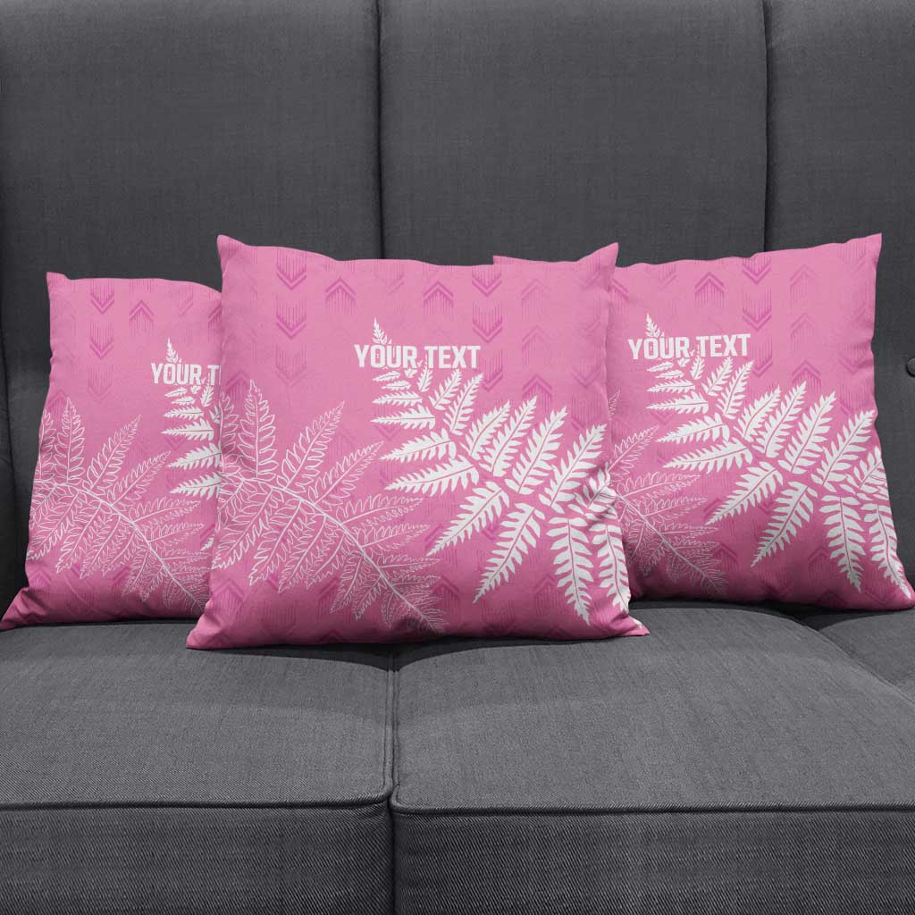 New Zealand Lawn Bowls Breast Cancer Personalized Pillow Cover Wrap-Around Silver Fern - Polynesian Pride