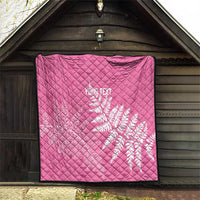 New Zealand Lawn Bowls Breast Cancer Personalized Quilt Wrap-Around Silver Fern - Polynesian Pride