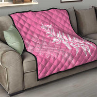 New Zealand Lawn Bowls Breast Cancer Personalized Quilt Wrap-Around Silver Fern - Polynesian Pride