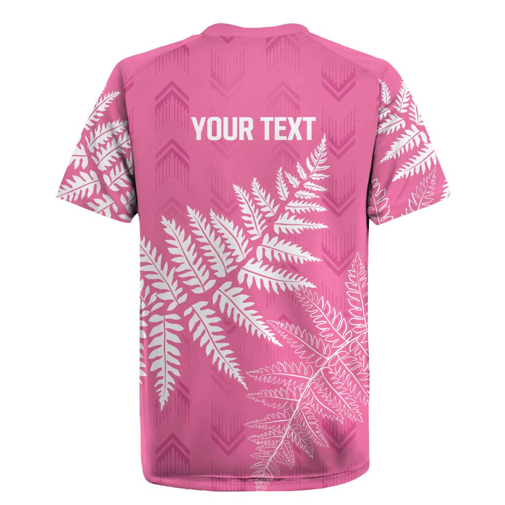 New Zealand Lawn Bowls Breast Cancer Personalized Rugby Jersey Wrap-Around Silver Fern - Polynesian Pride