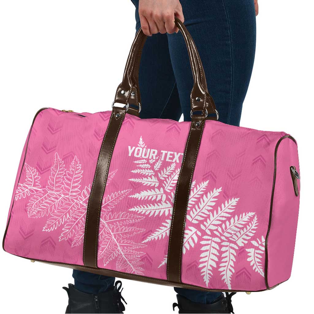 New Zealand Lawn Bowls Breast Cancer Personalized Travel Bag Wrap-Around Silver Fern - Polynesian Pride