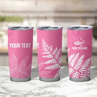 New Zealand Lawn Bowls Breast Cancer Personalized Tumbler Cup Wrap-Around Silver Fern - Polynesian Pride