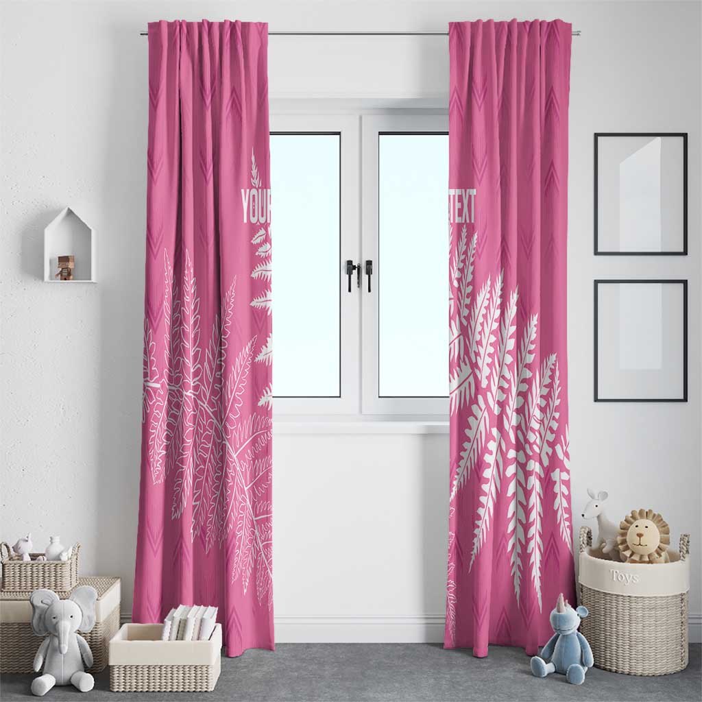 New Zealand Lawn Bowls Breast Cancer Personalized Window Curtain Wrap-Around Silver Fern - Polynesian Pride