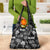 Aloha Vintage Quilt Grocery Bag Hawaiian Seamless - Black