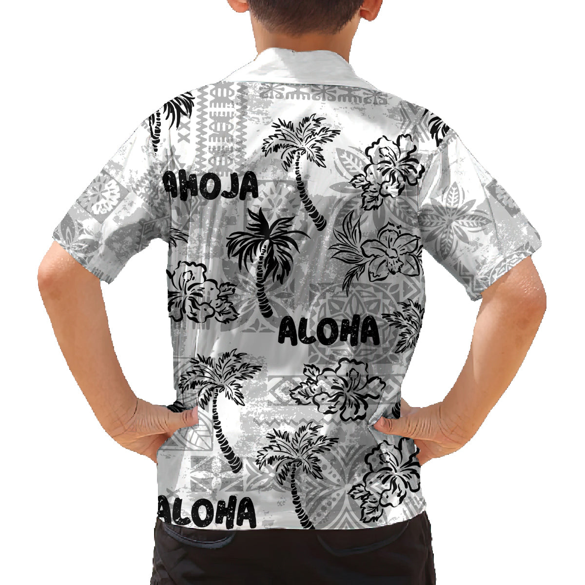 Aloha Vintage Quilt Family Matching Summer Maxi Dress and Hawaiian Shirt Hawaiian Seamless - White LT7 - Polynesian Pride