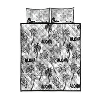 Aloha Vintage Quilt Quilt Bed Set Hawaiian Seamless - White LT7 White - Polynesian Pride
