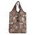 Aloha Vintage Quilt Grocery Bag Hawaiian Seamless - Brown