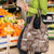 Aloha Vintage Quilt Grocery Bag Hawaiian Seamless - Brown