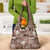 Aloha Vintage Quilt Grocery Bag Hawaiian Seamless - Brown