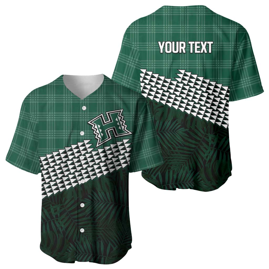 Rainbow Warriors Hawaii Personalized Palaka Baseball Jersey - Polynesian Pride