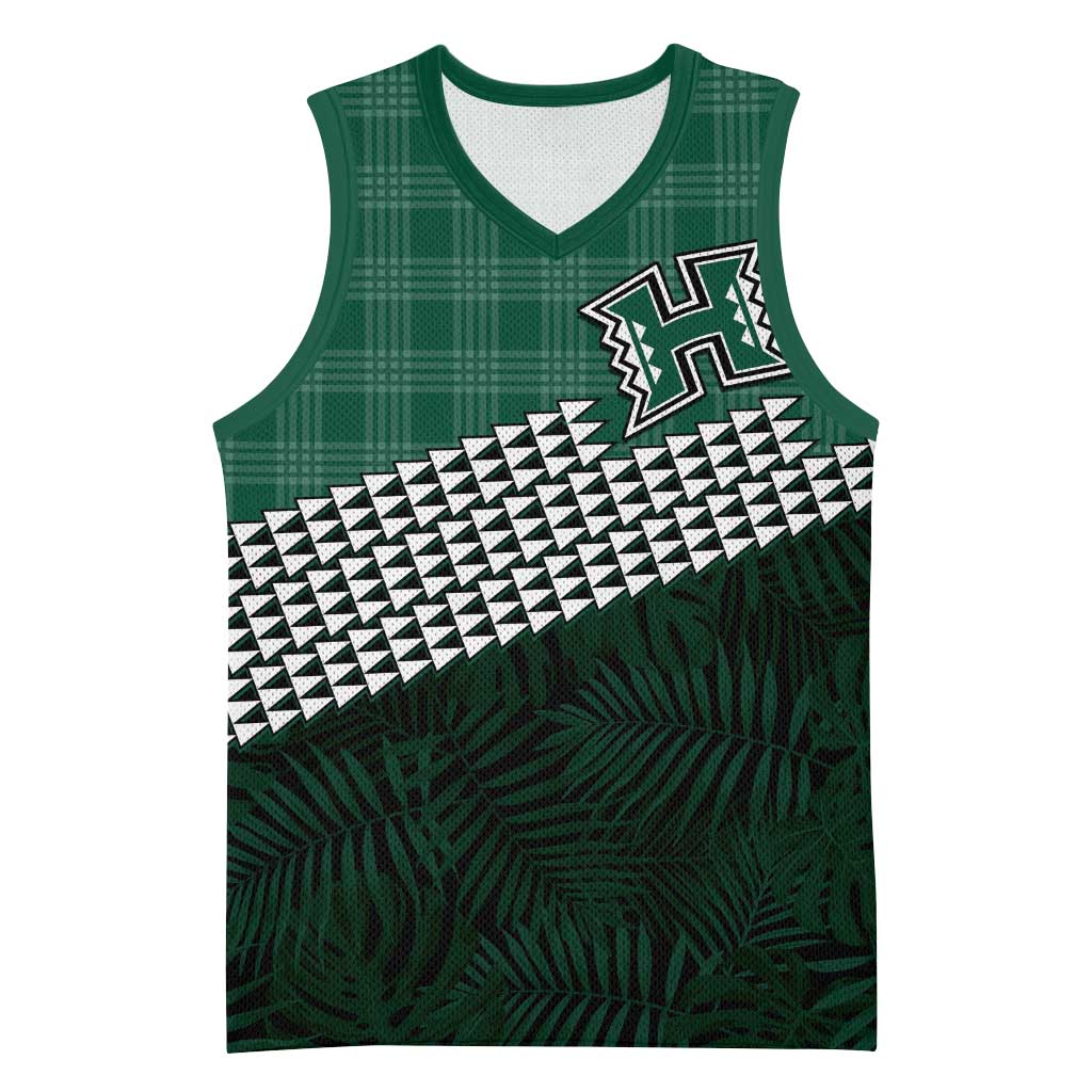 Rainbow Warriors Hawaii Personalized Palaka Basketball Jersey - Polynesian Pride